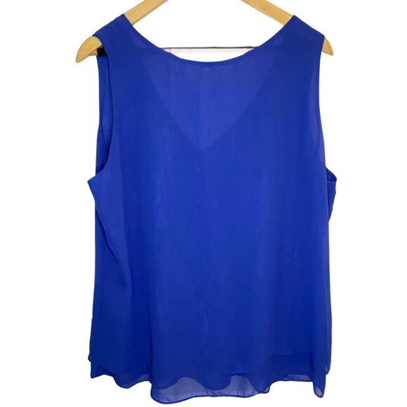 Milano Cobalt Blue Double Layered Tank Top - XL - Picture 3 of 5